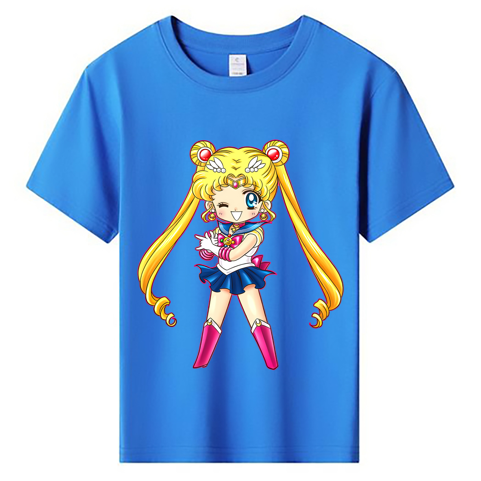 （画像用） 美少女戦士セーラームーン 月野 うさぎ つきの うさぎ Sailor Moon Tsukino Usagi 綿100％キッズTシャツ（フロントプリント）
